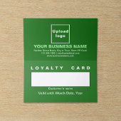 Green Folded Loyalty Card für Unternehmen Treuekarte