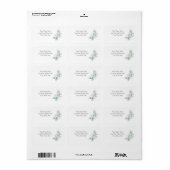 Green Foliage Address Label Adressaufkleber (Vorne)