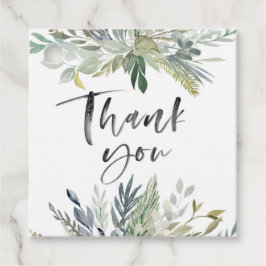 Green Foliage Blätter danken Ihnen für Tags Geschenkanhänger