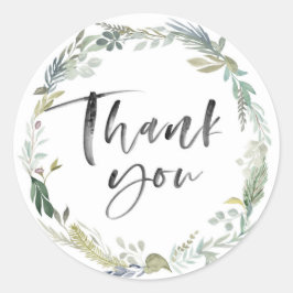 Green Foliage Dankeschön an Aufkleber