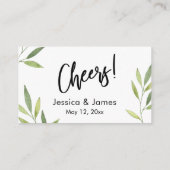 Green Foliage Drink Ticket Eintrittskarten Begleitkarte (Rückseite)