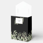 Green Foliage Elegante Black Gastgeschenk Hochzeit Geschenkschachtel (Geöffnet)