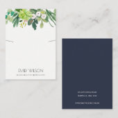 GREEN FOLIAGE ERFOLGREICHE PEONY NECKLACE DISPLAY VISITENKARTE (Vorne/Hinten)