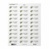 Green Foliage Eucalyptus Return Address Label (Vorne)