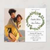 Green Foliage Foto Einladung zur Hochzeit (Vorderseite)