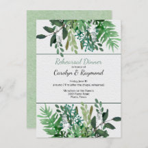 Green Foliage Hochzeitessen Probe