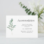 Green Foliage Hochzeitskarte RSVP Karte (Stehend Vorderseite)