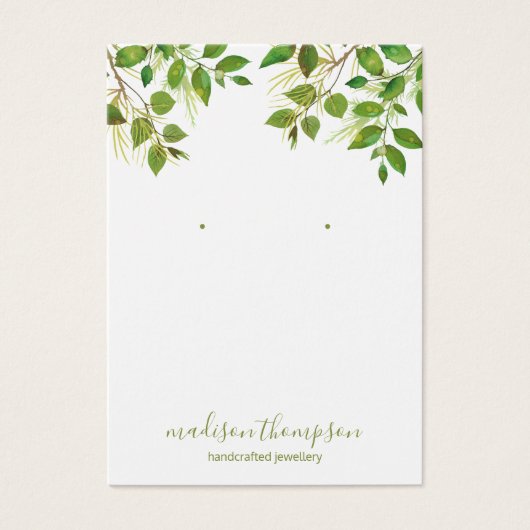 Green Foliage Jewelier Earring Display (Vorderseite)