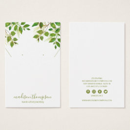 Green Foliage Juwelen Necklace Ohrringe