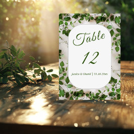 Green Foliage Minimalistische Hochzeitkarte Tischn Einladung