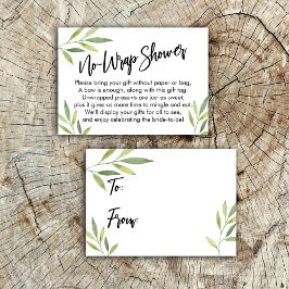 Green Foliage No-Wrap-Brautparty-Geschenkkarte