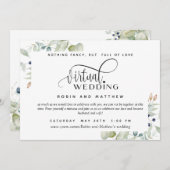 Green Foliage, Online Virtual Wedding Einladung (Vorne/Hinten)