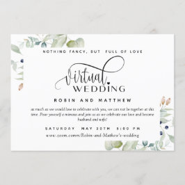 Green Foliage, Online Virtual Wedding Einladung