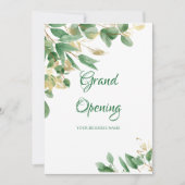 Green Foliage Salon Grand Opening Einladung (Vorderseite)