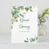 Green Foliage Salon Grand Opening Einladung (Stehend Vorderseite)