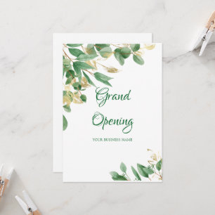 Green Foliage Salon Grand Opening Einladung