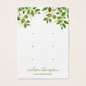 Green Foliage Schmuck 3 Hole Earring Display (Vorderseite)