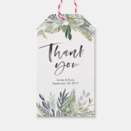 Green Foliage Vielen Dank für Ihre Tags | GASTGESC Geschenkanhänger