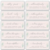 Green Foliage Wedding Guest Address Labels (Vorderseite)