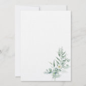 Green Foliage Wedding Invitation Einladung (Rückseite)