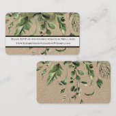 Green Foliage Wedding Website UAWG Mini Visitenkarte (Vorne/Hinten)