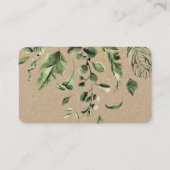 Green Foliage Wedding Website UAWG Mini Visitenkarte (Rückseite)