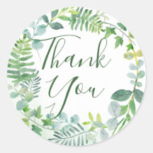 Green Foliage Wreath Vielen Dank