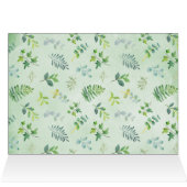 Green Foliage Wreath Watercolor Vielen Dank (Innenansicht Horizontal (Oben))