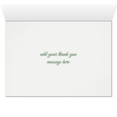 Green Foliage Wreath Watercolor Vielen Dank (Innenansicht Horizontal (Unten))