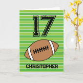 Green Football 17. Geburtstagskarte Karte (Gelbe Blume)