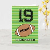 Green Football 19. Geburtstagskarte Karte (Gelbe Blume)