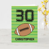 Green Football 30. Geburtstagskarte Karte (Gelbe Blume)