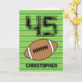 Green Football 45. Geburtstagskarte Karte (Gelbe Blume)