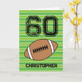 Green Football 60. Geburtstagskarte Karte (Gelbe Blume)