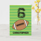 Green Football 6. Geburtstagskarte Karte (Gelbe Blume)