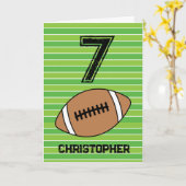 Green Football 7. Geburtstagskarte Karte (Gelbe Blume)