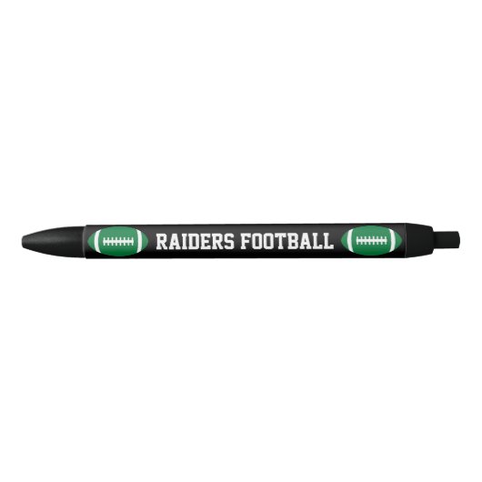 Green Football Custom Team Name oder Text Coach's Kugelschreiber (Vorderseite)