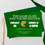 Green Football Game Night Invitation Einladung