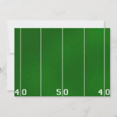 Green Football Game Night Invitation Einladung (Rückseite)
