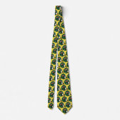 Green Football Helm Fußball Gelb/Gold Necktie Krawatte (Rückseite)