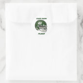 Green Football Helm Sticker (Tasche)