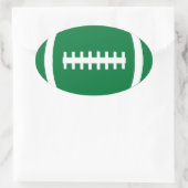 Green Football Party, Pep Kundgebung oder Scrapboo Ovaler Aufkleber (Tasche)