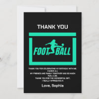 Green Football Player Girl, Birthday Girl Team