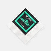 Green Football Player Girl, Birthday Girl Team Serviette (Ecke)