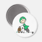 Green Football Player Magnet (Vorderseite/Rückseite)