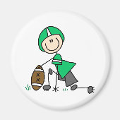 Green Football Player Magnet (Vorne)