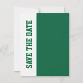 Green Football Save The Date Announcement  Einladung (Rückseite)