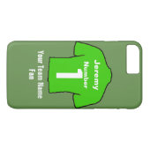 Green Football Shirt Kundenname & Teamname Case-Mate iPhone Hülle (Rückseite (Horizontal))
