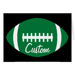Green Football Team Party Custom Text Greeticard