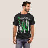 Green For Great Nephew Kidney Disease Awareness Fl T-Shirt (Vorne ganz)